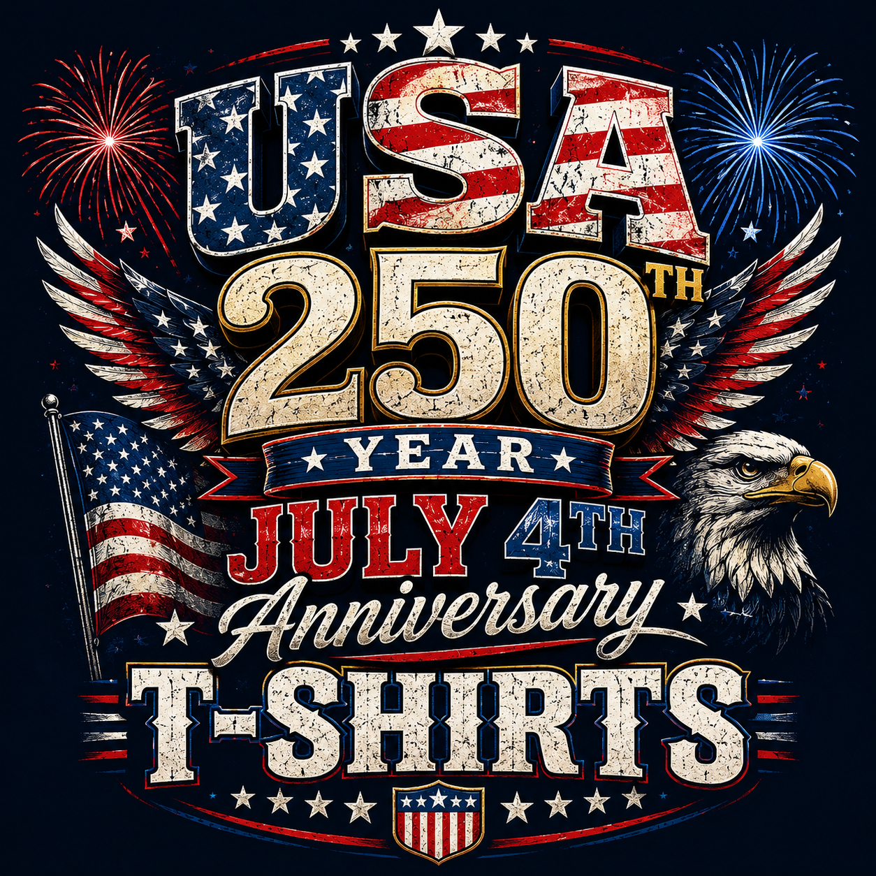USA 250 Year July 4th Anniversary
