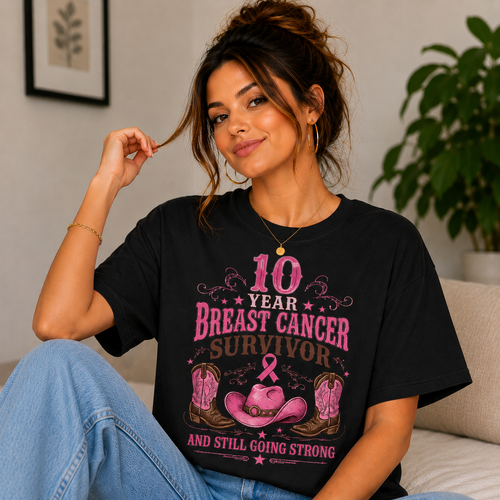 10 Year Breast Cancer Survivor - T-Shirt