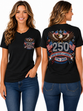 250th Anniversary Eagle & American Flags Graphic T-Shirt