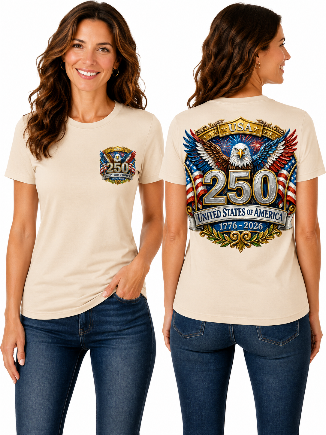 250th Anniversary Eagle & Flag Graphic T-Shirt
