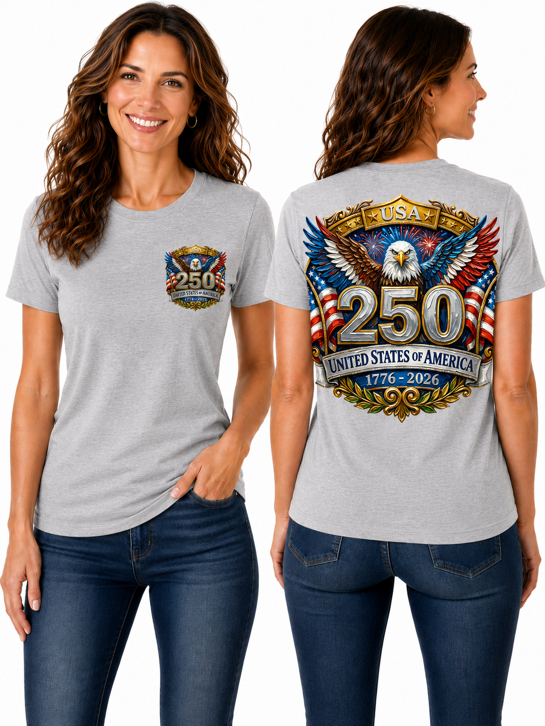 250th Anniversary Eagle & Flag Graphic T-Shirt