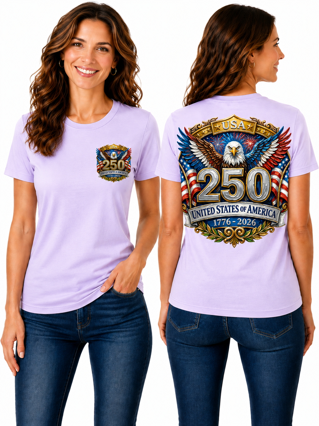 250th Anniversary Eagle & Flag Graphic T-Shirt