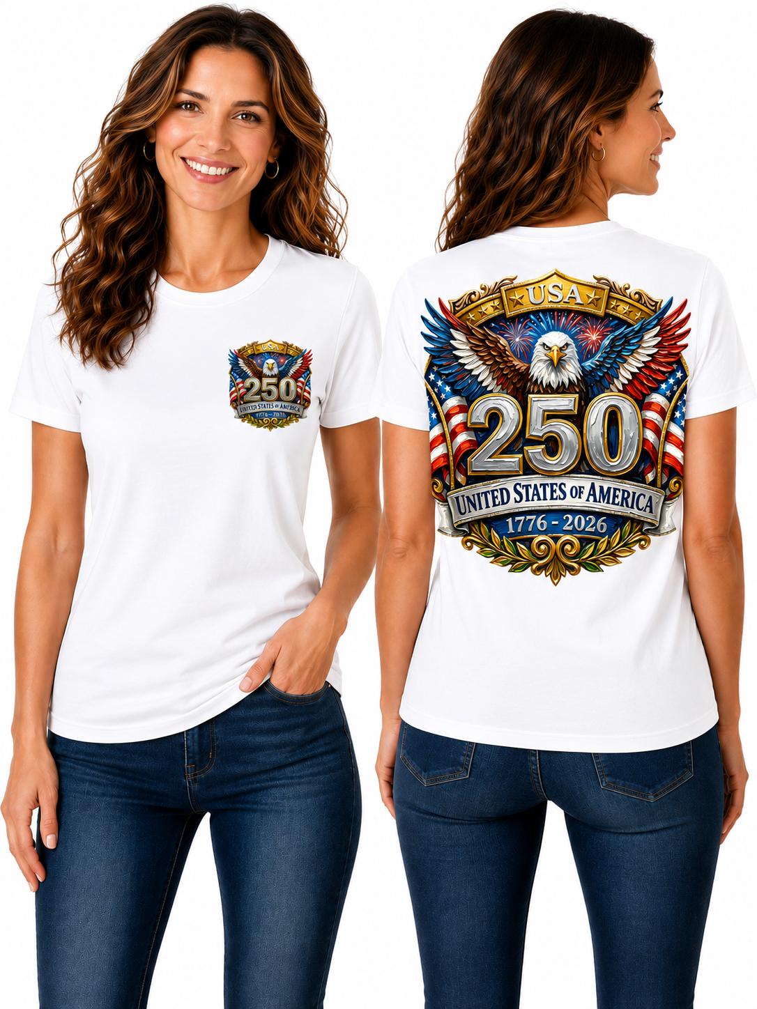 250th Anniversary Eagle & Flag Graphic T-Shirt