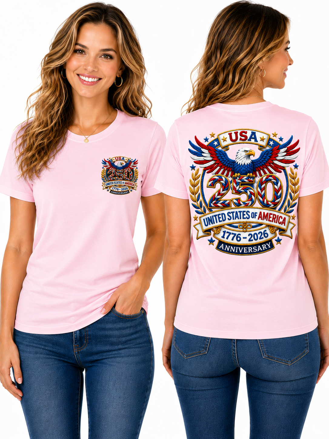 USA 250th Anniversary Eagle Graphic T-Shirt