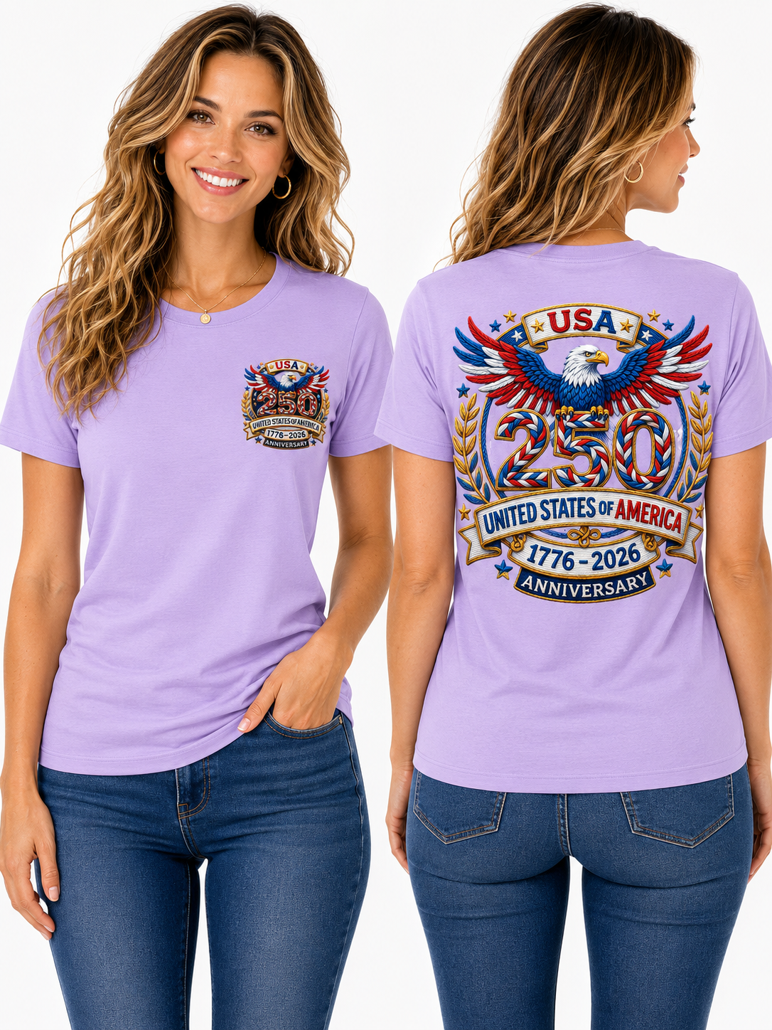 USA 250th Anniversary Eagle Graphic T-Shirt