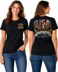 250 Years of Freedom Patriotic – Bald Eagle & Floral Americana T-Shirt Design