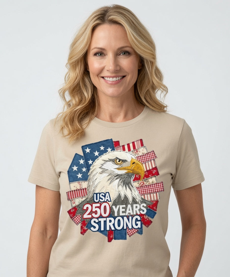 USA 250 Years Strong Eagle T-Shirt