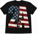 2A American Flag & Rifle | Patriotic Second Amendment Graphic