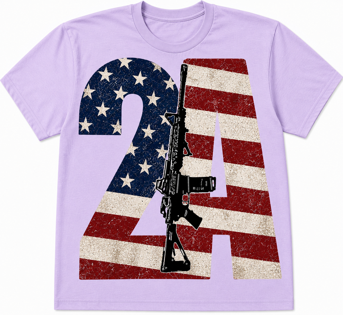 2A American Flag & Rifle | Patriotic Second Amendment Graphic