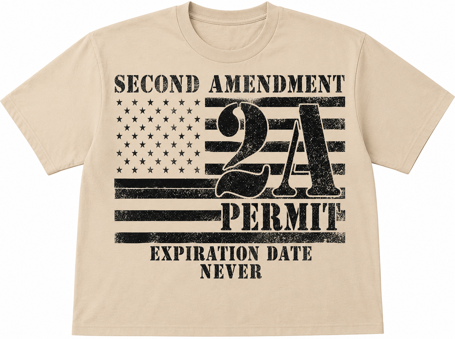 Second Amendment 2A Permit – Expiration Date Never - T-Shirt
