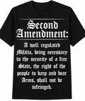 Second Amendment Text Constitutional Rights - T-Shirt
