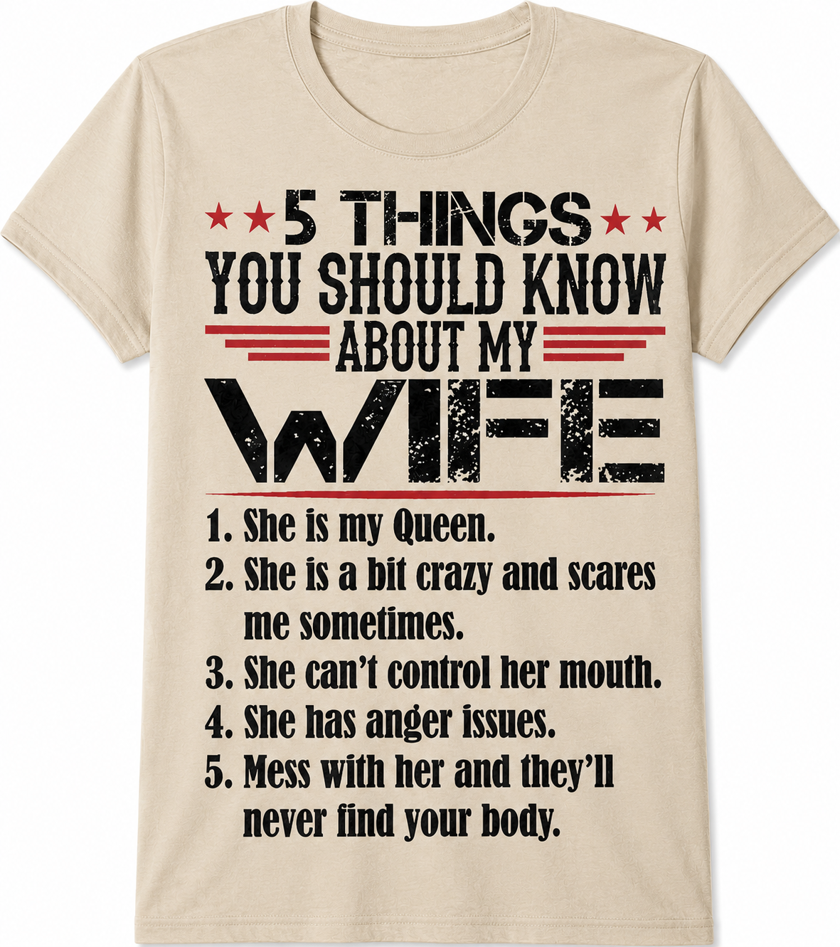 5 Things You Should Know About My Wife T-Shirt