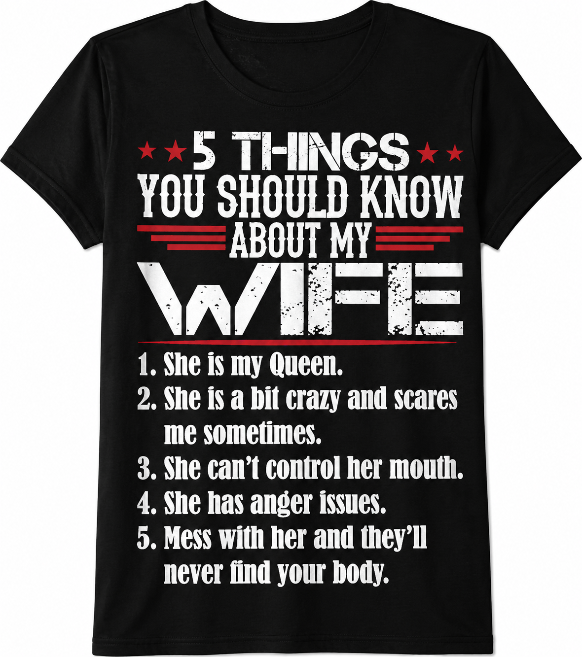 5 Things You Should Know About My Wife T-Shirt