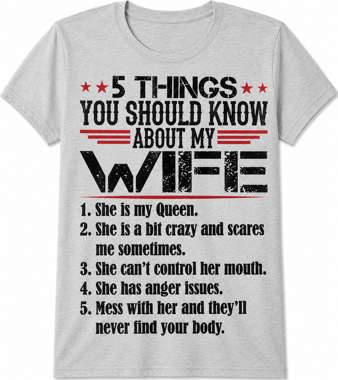 5 Things You Should Know About My Wife T-Shirt