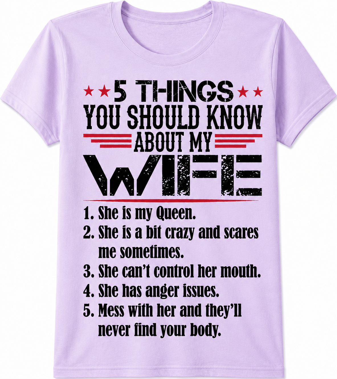 5 Things You Should Know About My Wife T-Shirt