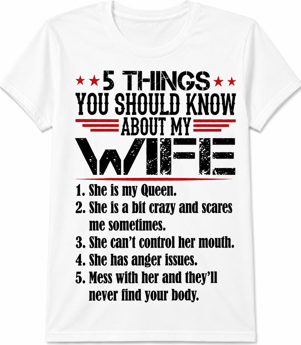 5 Things You Should Know About My Wife T-Shirt