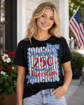 America 250 Years of Freedom Bow Patriotic T-Shirt