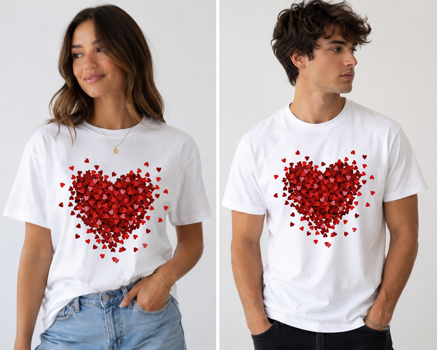 Flying Heart Design T-Shirt