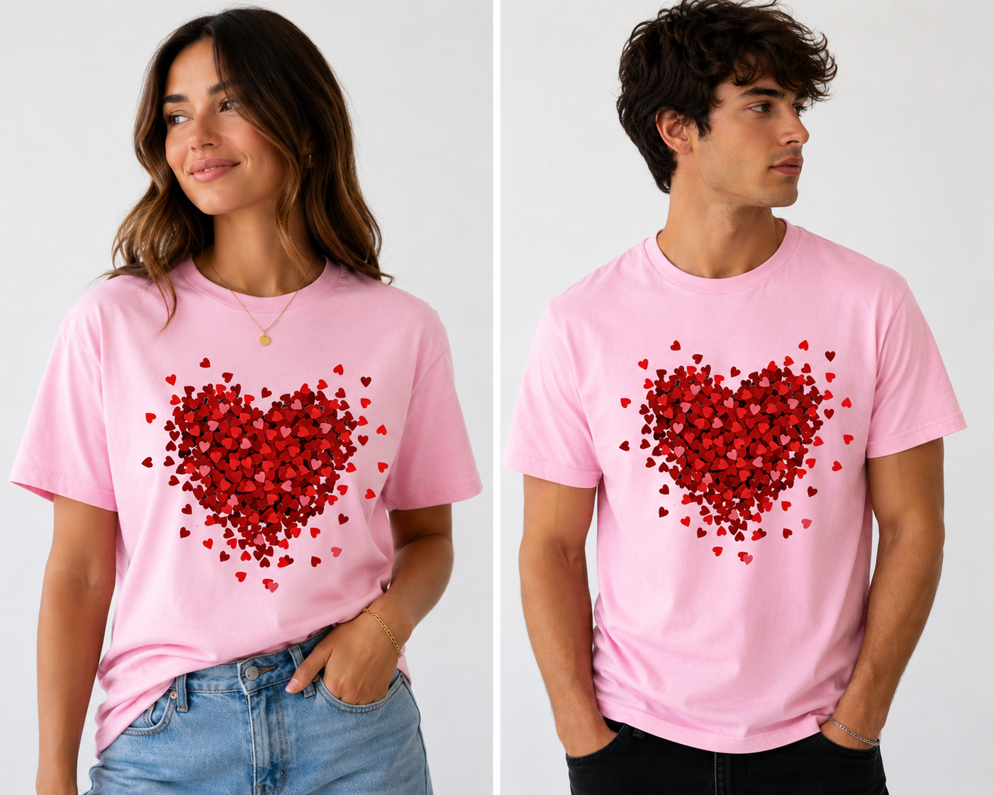 Flying Heart Design T-Shirt