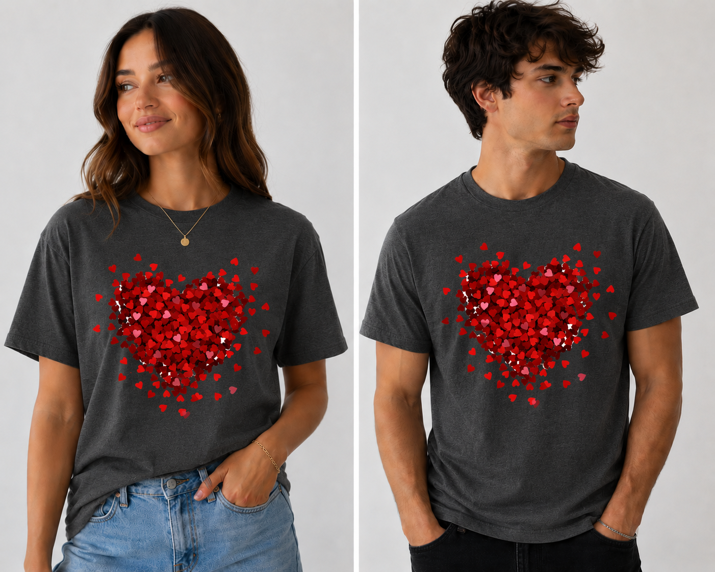 Flying Heart Design T-Shirt