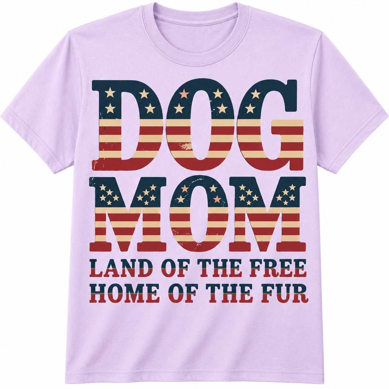 Dog Mom – Land of the Free, Home of the Fur T-Shirt