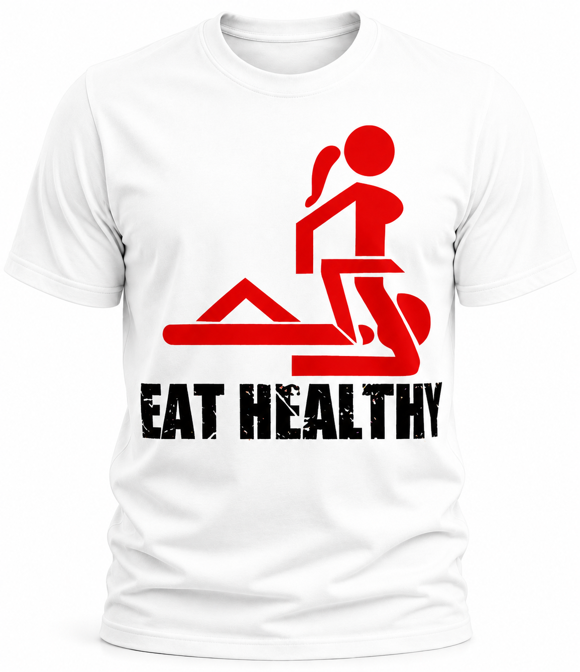 Eat Healthy T-Shirt - Funny Gym Humor Graphic Tee