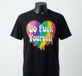 Go Fuck Yourself T-Shirt - Rainbow Heart Sarcastic Shirt