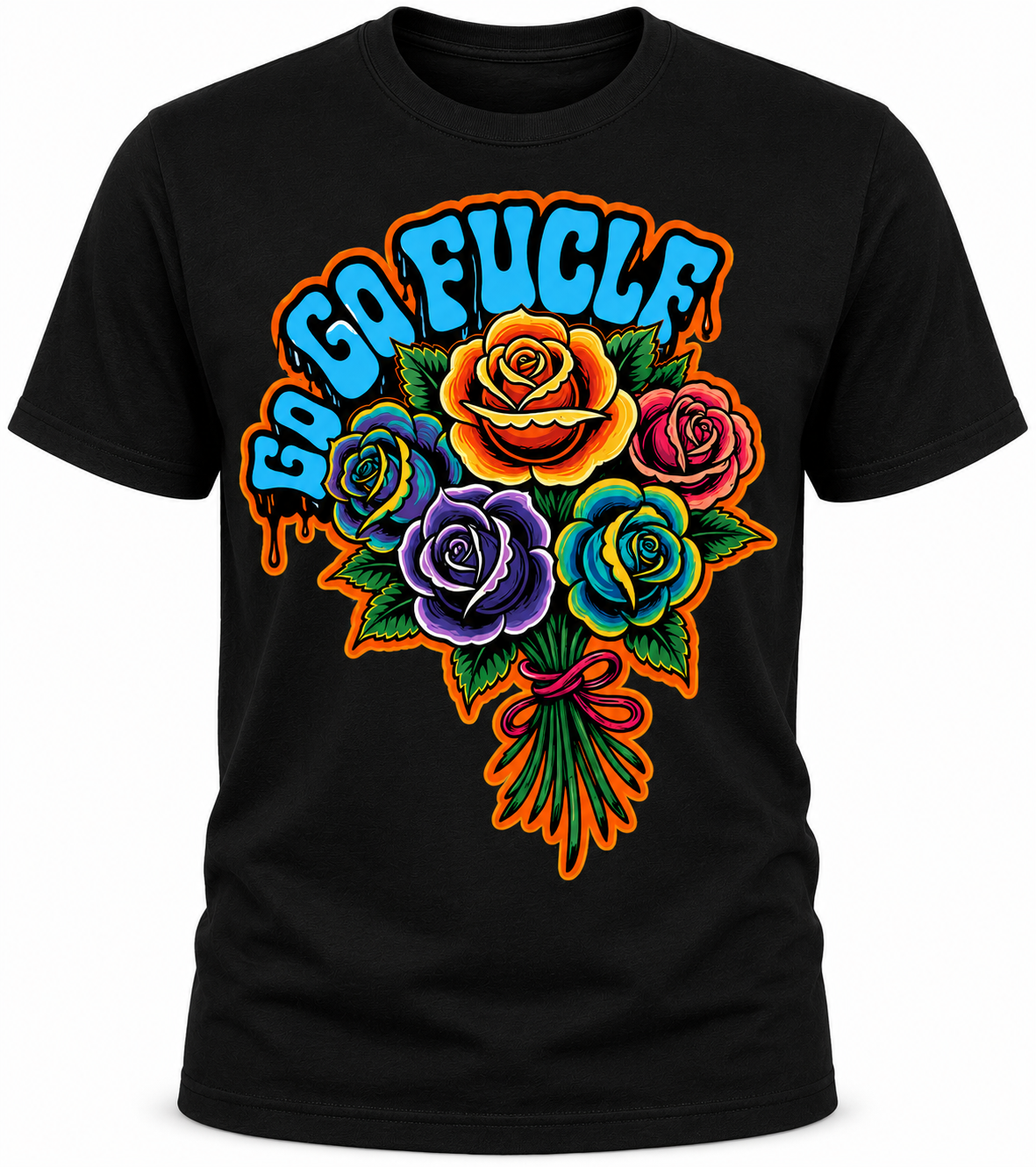 Go Go Fuck Yourself T-Shirt - Sarcastic Rose Bouquet Shirt