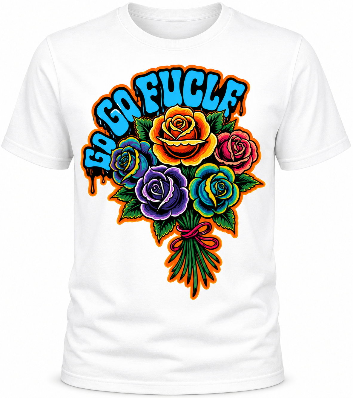 Go Go Fuck Yourself T-Shirt - Sarcastic Rose Bouquet Shirt