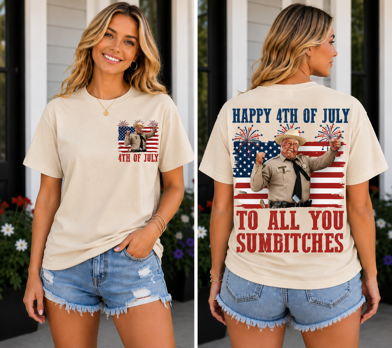 Happy 4th of July Ya Sumbitches Graphic T-Shirt