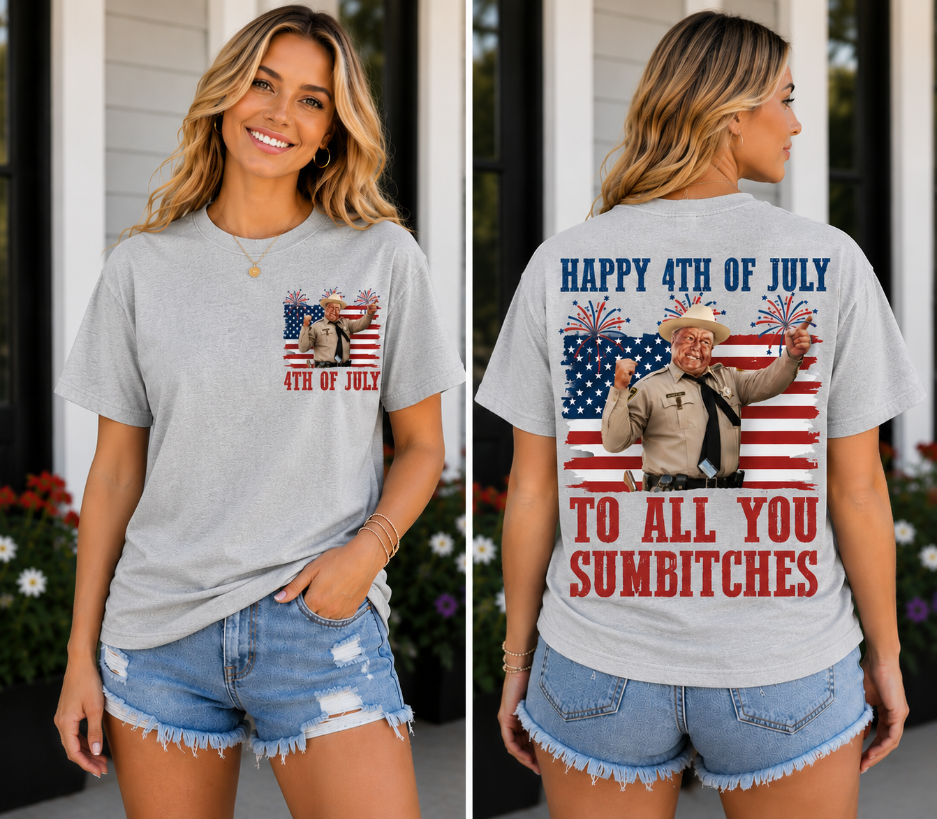 Happy 4th of July Ya Sumbitches Graphic T-Shirt