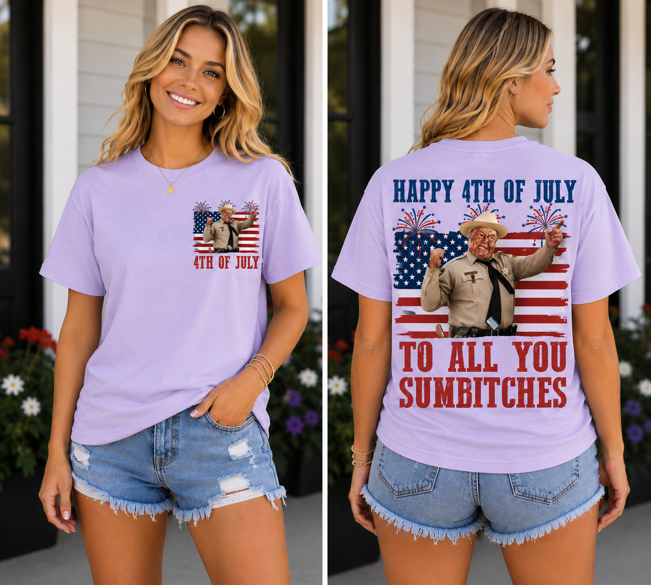Happy 4th of July Ya Sumbitches Graphic T-Shirt