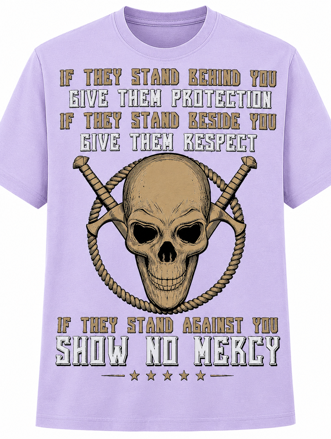 If They Stand Behind You Give Them Protection Skull & Crossed Swords - T-Shirt