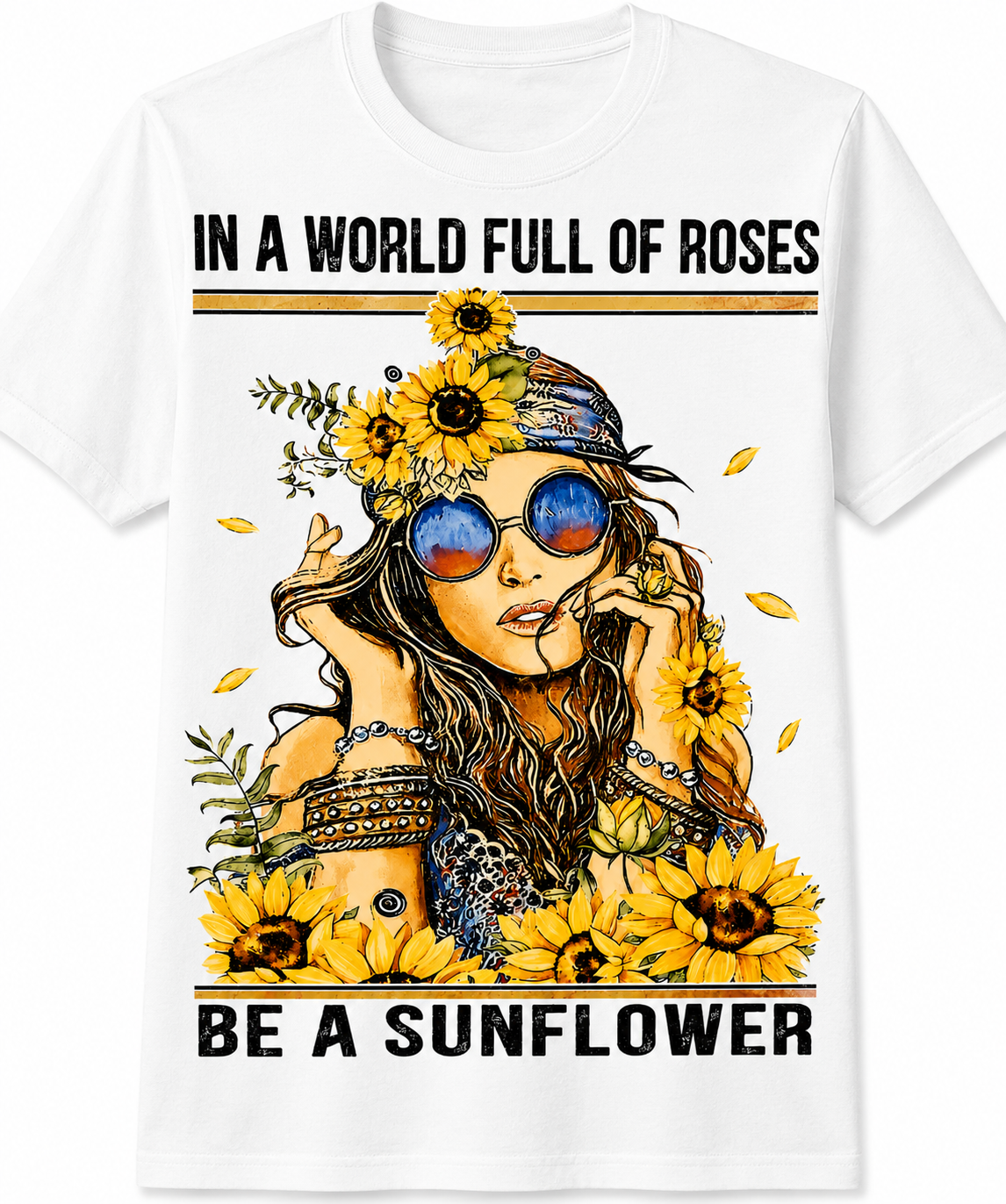 In a World Full of Roses, Be a Sunflower T-Shirt