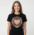 Floral Heart T-Shirt - Romantic Vintage Heart Shirt