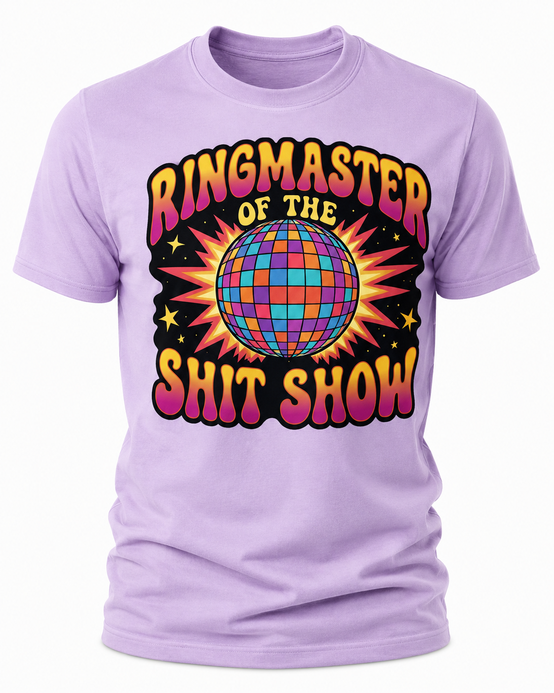 Ringmaster of the Shit Show T-Shirt - Retro Disco Ball Graphic Tee