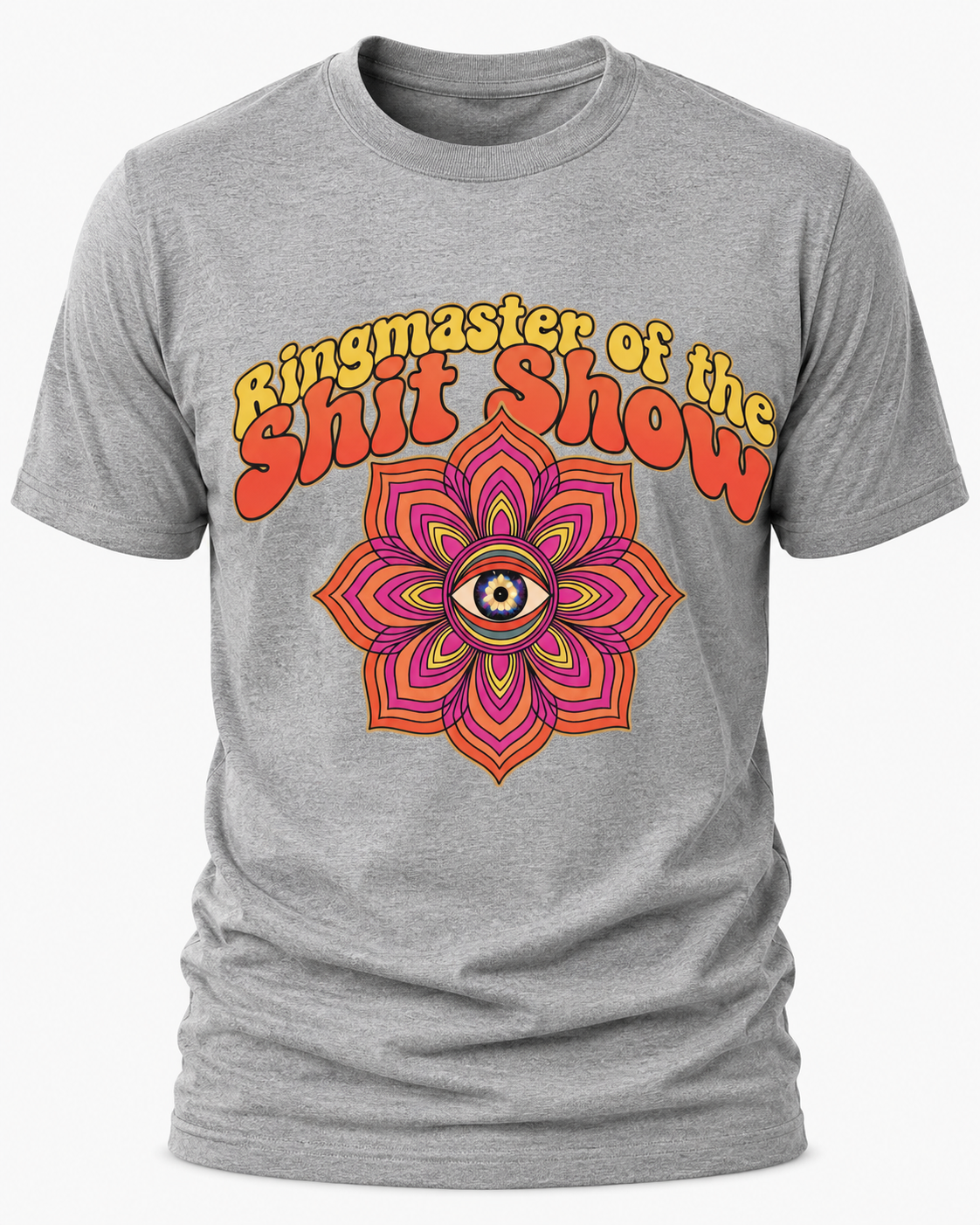 Ringmaster of the Shit Show T-Shirt - Retro Psychedelic Mandala Graphic Tee