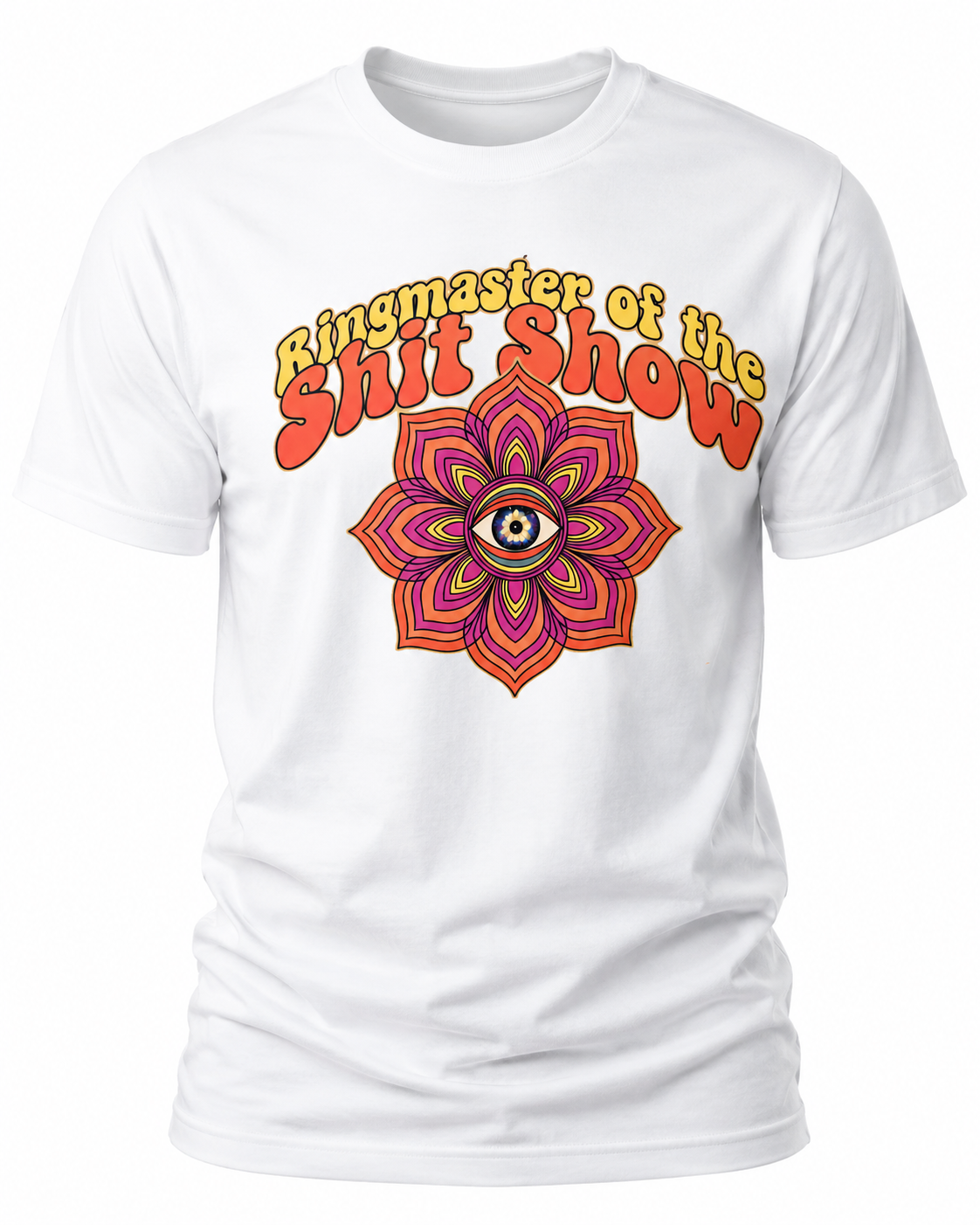 Ringmaster of the Shit Show T-Shirt - Retro Psychedelic Mandala Graphic Tee