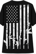 USA Distressed Flag with Rifles T-Shirt