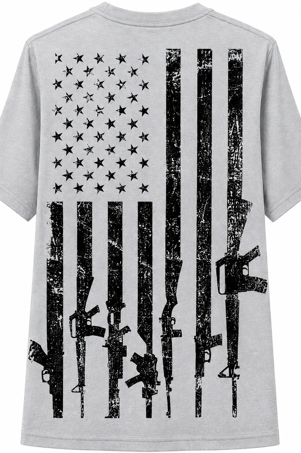 USA Distressed Flag with Rifles T-Shirt