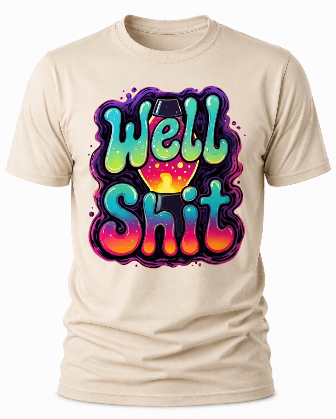 "Well Shit" - Funny Retro Lava Lamp Graphic T-Shirt