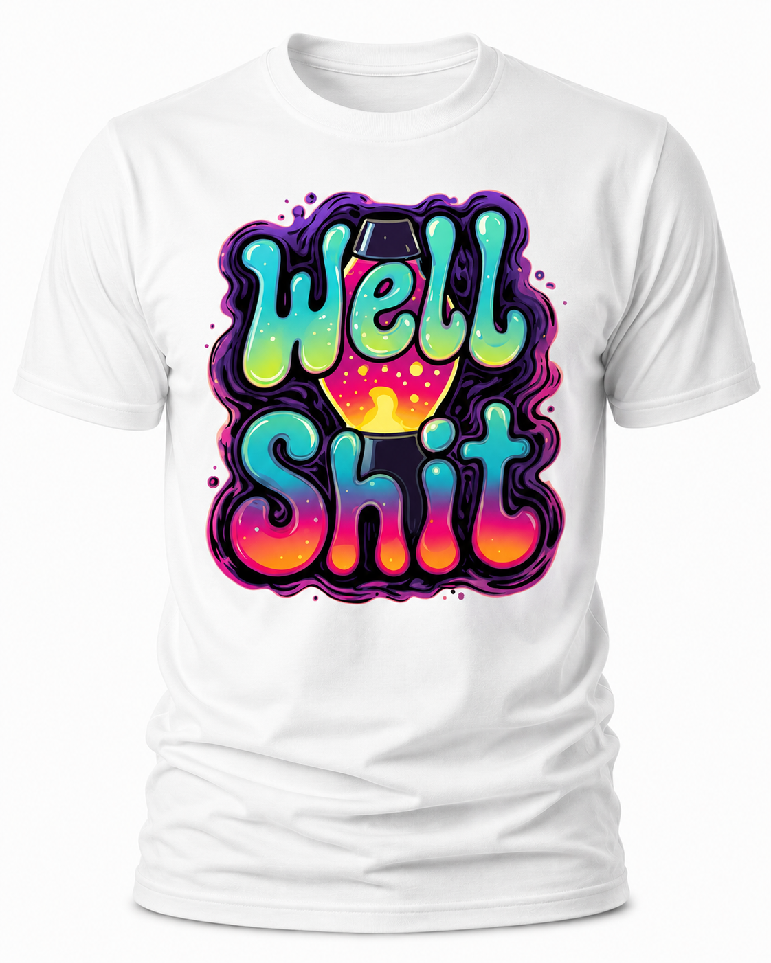 "Well Shit" - Funny Retro Lava Lamp Graphic T-Shirt